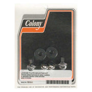 Colony License Plate Mount Kit. Acorn. Chrome – Universal