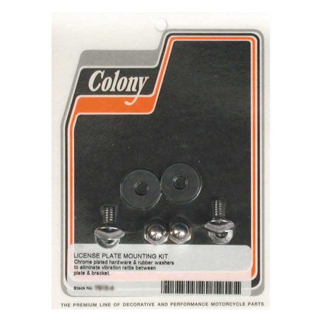 Colony Licence Plate Mount Kit. Acorn. Chrome – Universal