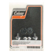 Colony License Plate Mount Kit. CAP Style. Chrome – Universal