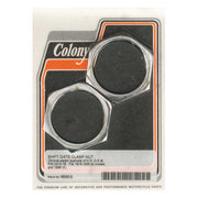 Colony Shifter Gate Clamp Nuts. Chrome – 1916-1935 All H-D; 1936 VL