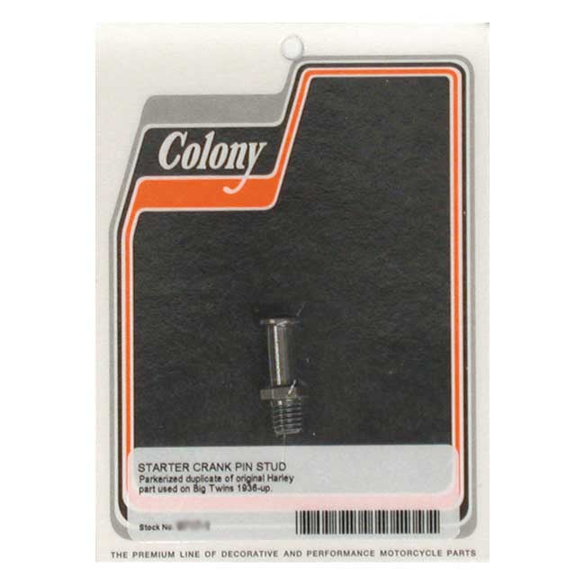 Colony Kickstart Return Spring Stud. Black – 1936–1986 4-Speed Big Twin with…