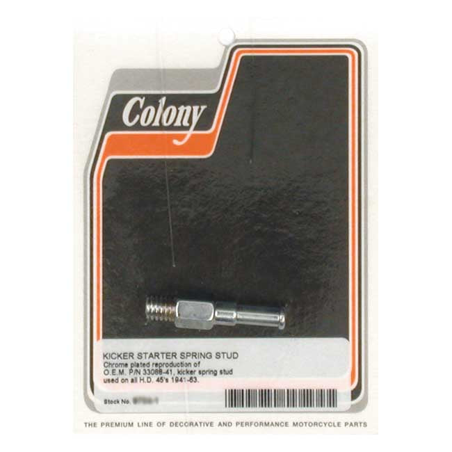 Colony Kickstart Return Spring Stud. Chrome – 1941–1963 45" Flathead Solo & Servi-Car