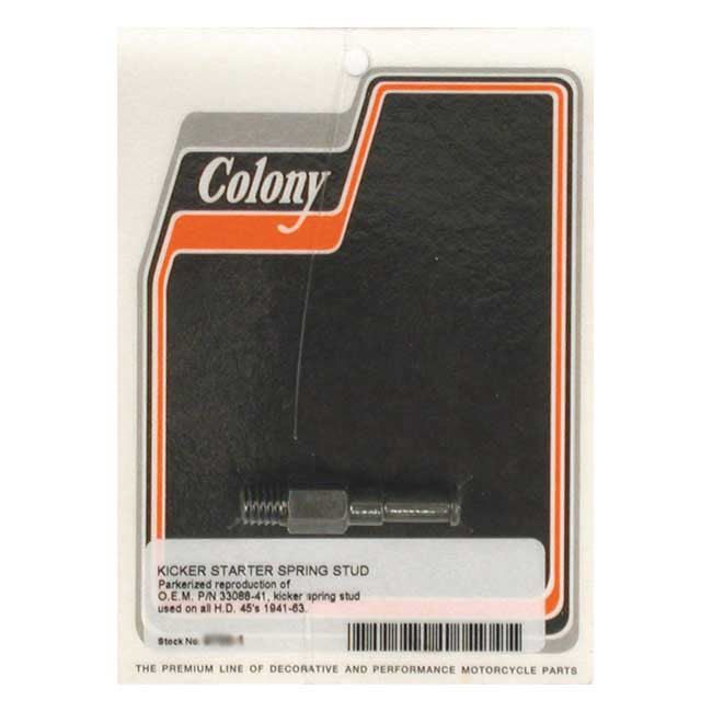 Colony Kickstart Return Spring Stud. Black Parkerized – 1941–1963 45'' Side Valves