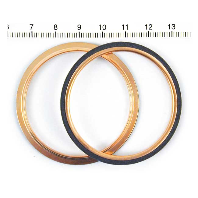 James Gaskets Round Copper Exhaust Gaskets (10) – 1966–1984 Shovel