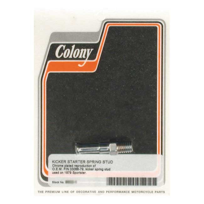 Colony Kickstart Return Spring Stud. Chrome – 1979–1985 XL Sportster with Kickstart