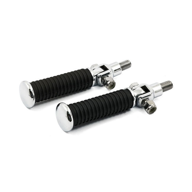 MCS Softail Passenger Foot Peg Kit. Chrome End Caps – 1984–1999 Softail