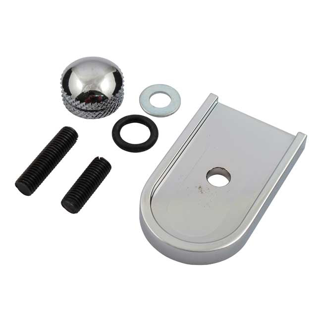 MCS Seat Thumb Screw Kit 1/4-28. with Alu Tab Cover – Most 1973–1995 H-D Models