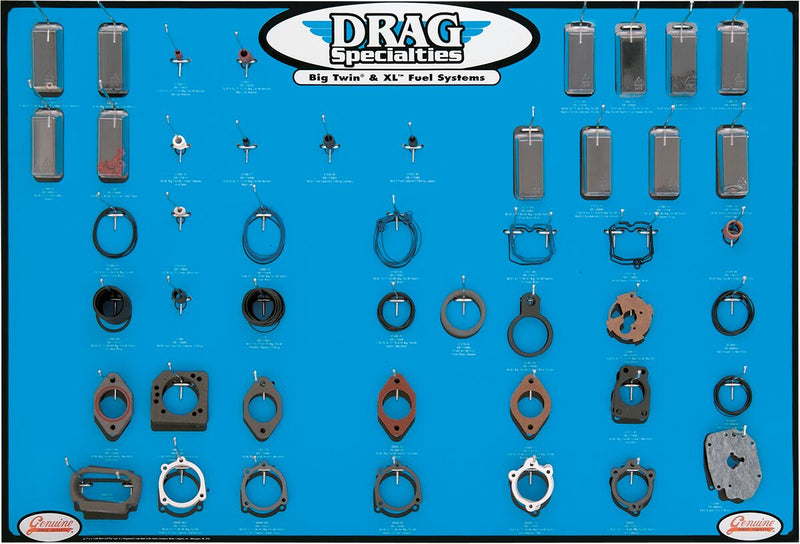Drag Specialties Twin Cam Gasket, Seal, and O-ring Display - Gasket /  O-Ring /  Seal, Each, Vinyl - Blue for Harley-Davidson Touring, Softail & Dyna 1999-2006