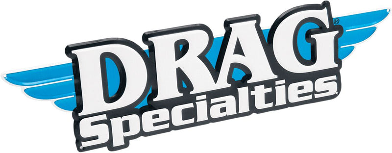 Drag Specialties Metal Tacker Sign - Aluminum, Each, Embossed - Black / Blue / White
