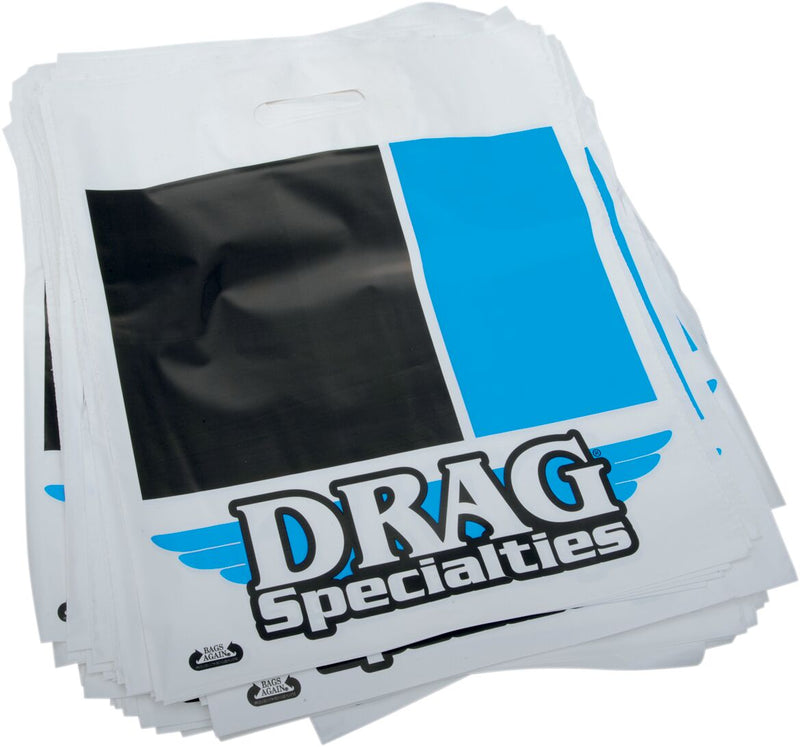 Drag Specialties Shopping Bags - Plastic, 100 Pack - Black / Blue / White