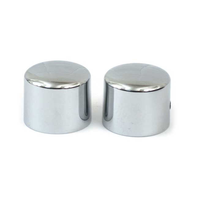 MCS Front Axle Nut Cap Kit. Chrome – 1988–2006 FXSTS