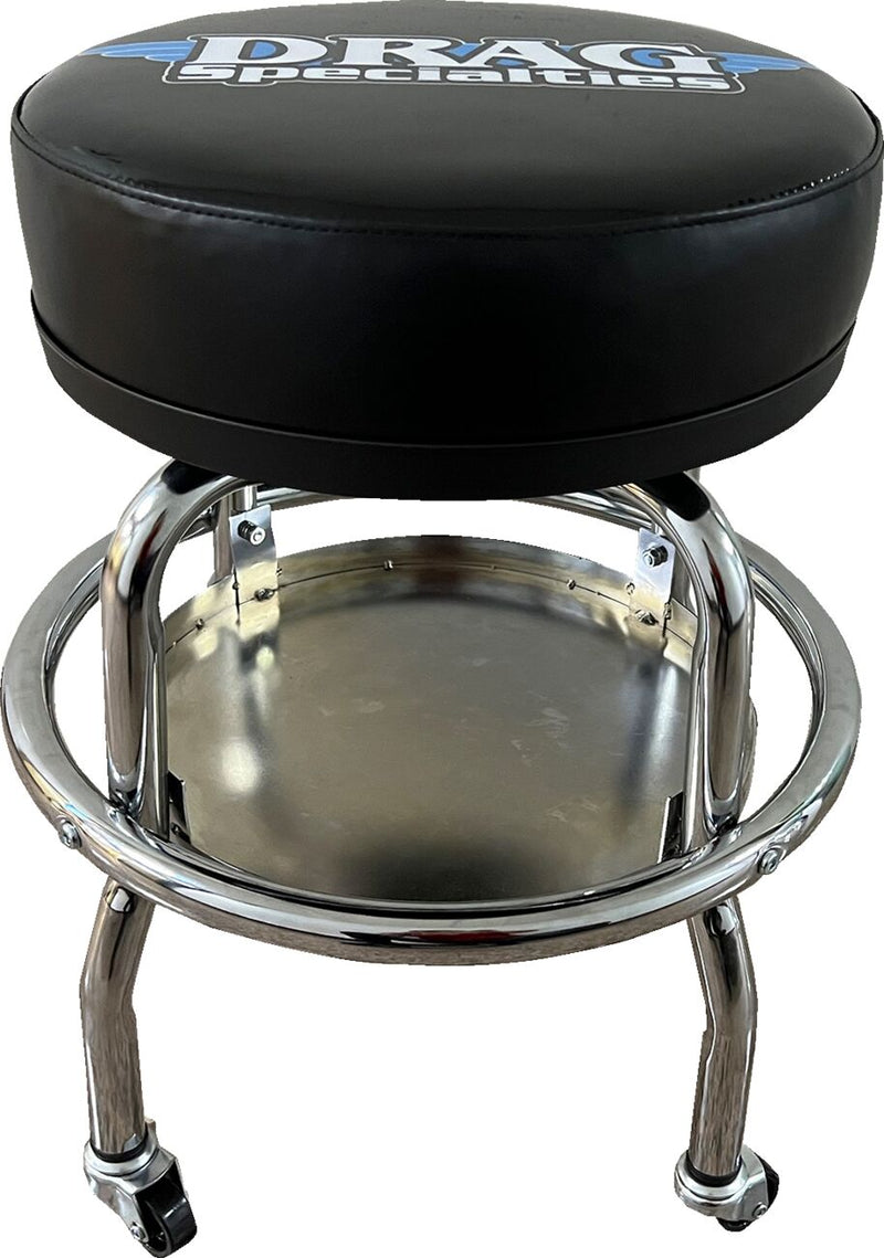 Drag Specialties Mechanic Bar Stool Black Chrome