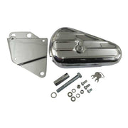 MCS Softail Ribbed Tool Box Kit, Left Side. Chrome – 1984–1999 Softail