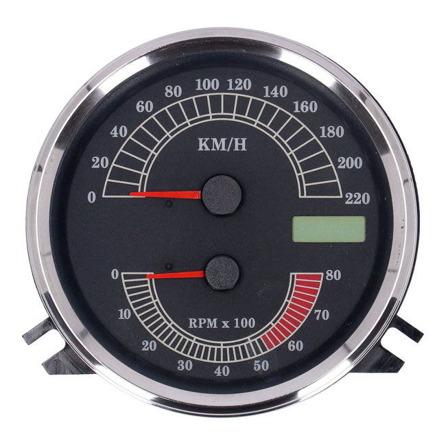 MCS FL Speedo/Tachometer, ''00-03 Face'', Black. Electronic Drive – 2000–2003 Softail; 1995–2003 FLHR