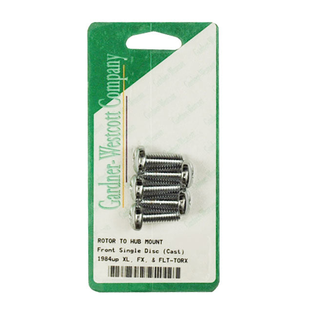 Gardner-Westcott Brake Rotor Bolt Kit, Torx – Front: 1984–2025 Big Twin; 1984–2003 XL…