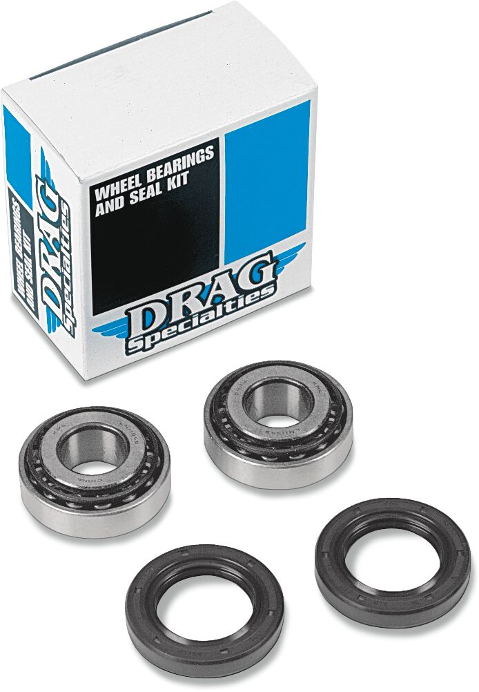 Drag Specialties Wheel Bearings and Seal Kit Bearing/Seal Front Rear Nitrile Elastomer