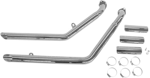 Cobra Drag Pipes Exhaust System Chrome Staggered Full System Steel