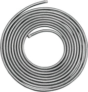 Drag Specialties Stainless Steel Braided Hose Silver Fuel Oil - 096616-HC9