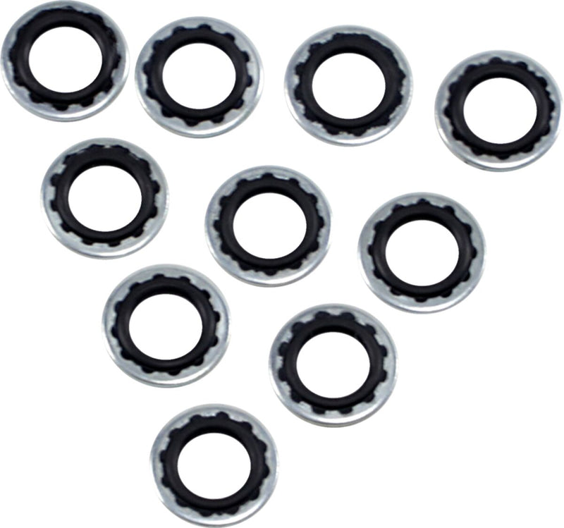 Drag Specialties Banjo Bolt Sealing Washers Silver 10 mm (3/8") Aluminium 10 Pack - 348014