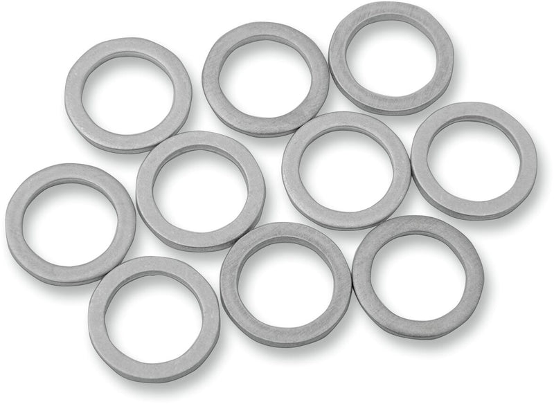 Drag Specialties Aluminium Crush Washers Chrome 3/8'' (10 mm) Brake Line 10 Pack - 105
