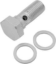 Drag Specialties Universal Chrome Steel Banjo Bolt Silver Standard Single - 109