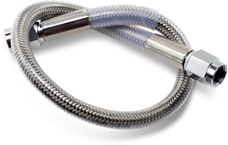 Drag Specialties Universal Brake Line Clear-Coated Silver Front Rear Stainless Steel - 812