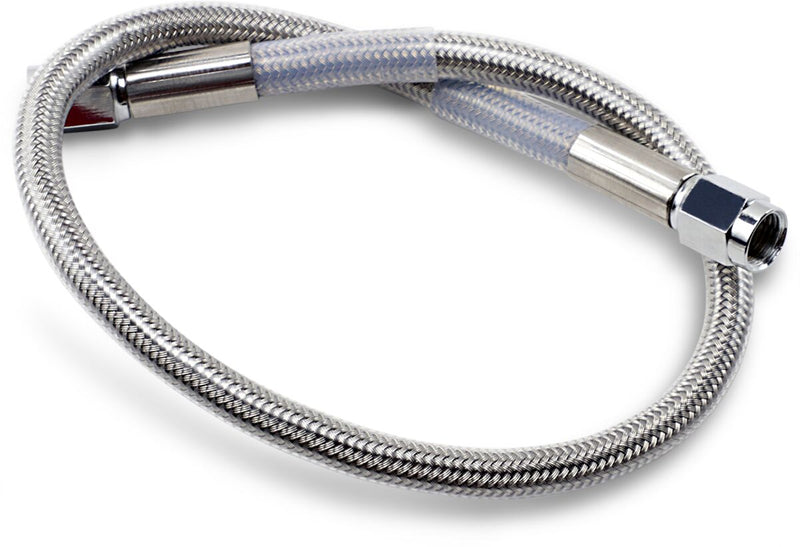 Drag Specialties Universal Brake Line Clear-Coated Silver Front Rear Stainless Steel - 817