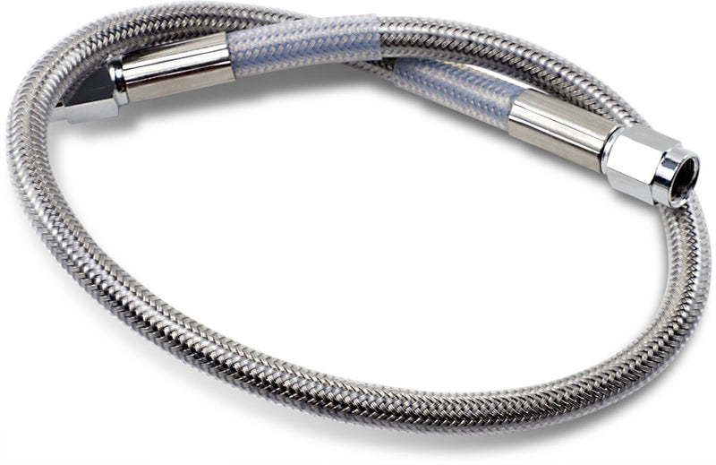 Drag Specialties Universal Brake Line Clear-Coated Silver Front Rear Stainless Steel - 818