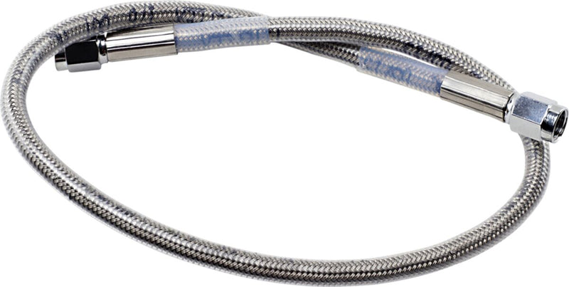 Drag Specialties Universal Brake Line Clear-Coated Silver Front Rear Stainless Steel - 821