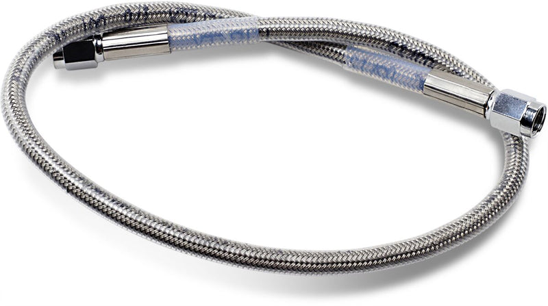 Drag Specialties Universal Brake Line Clear-Coated Silver Front Rear Stainless Steel Each