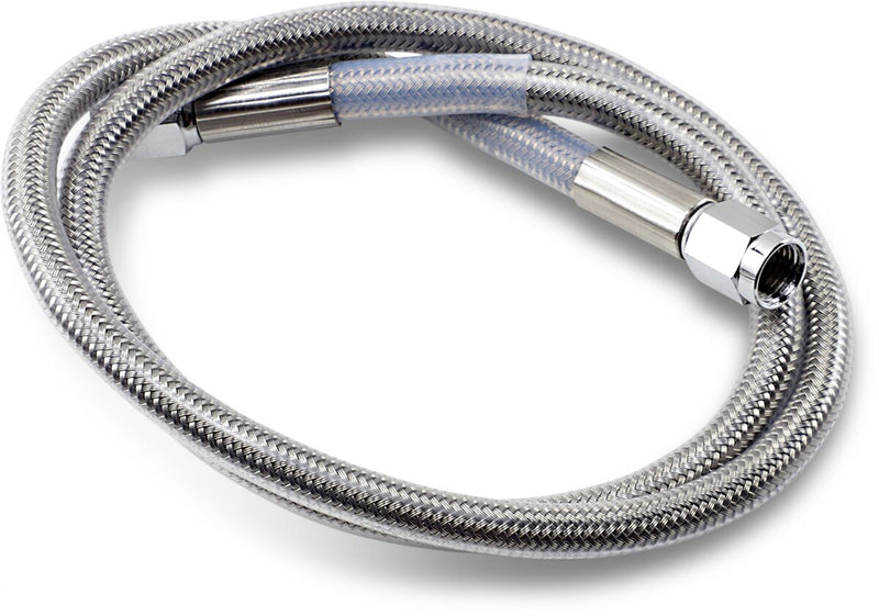 Drag Specialties Universal Brake Line Clear-Coated Silver Front Rear Stainless Steel - 828