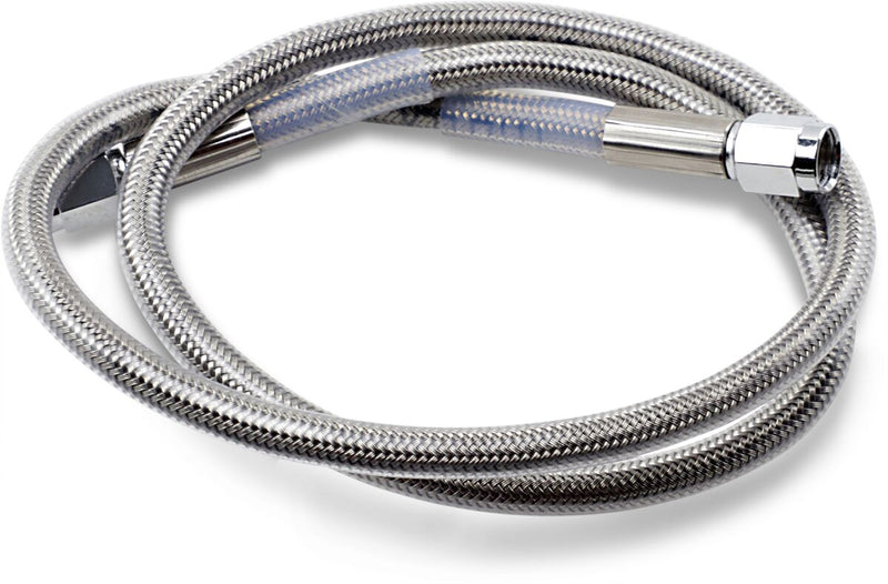 Drag Specialties Universal Brake Line Clear-Coated Silver Front Rear Stainless Steel - 830
