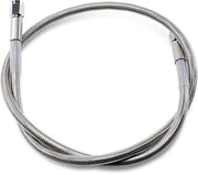 Drag Specialties Universal Brake Line Clear-Coated Silver Front Rear Stainless Steel - 832