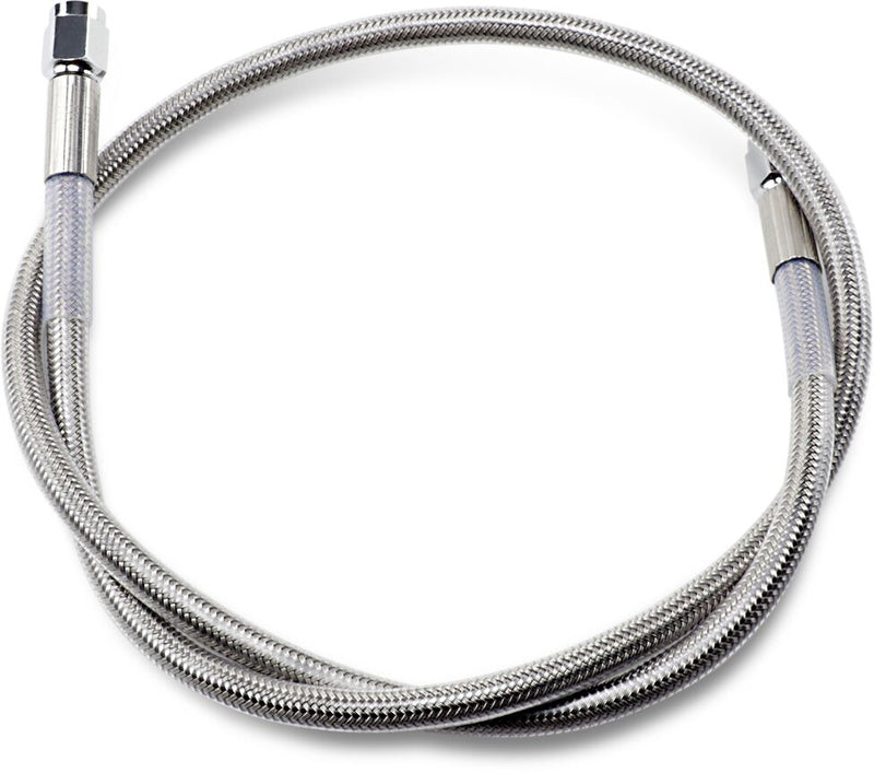 Drag Specialties Universal Brake Line Clear-Coated Silver Front Rear Stainless Steel - 832