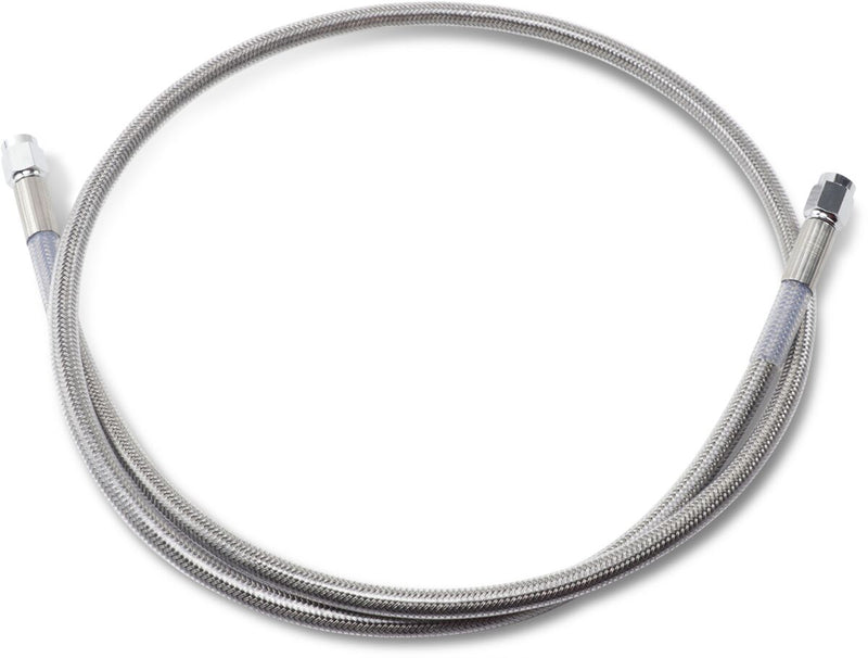 Drag Specialties Universal Brake Line Clear-Coated Silver Front Rear Stainless Steel - 840