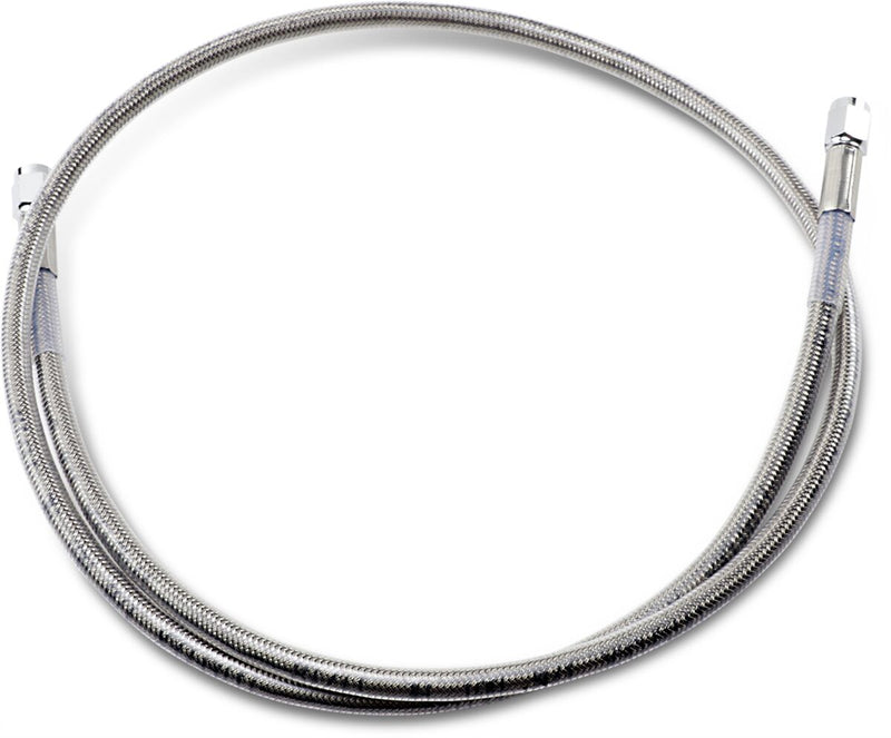 Drag Specialties Universal Brake Line Clear-Coated Silver Front Rear Stainless Steel - 842