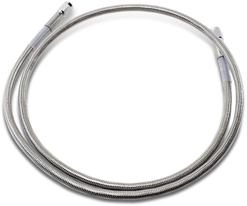 Drag Specialties Universal Brake Line Clear-Coated Silver Front Rear Stainless Steel - 844