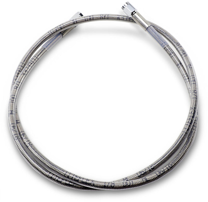 Drag Specialties Universal Brake Line Clear-Coated Silver Front Rear Stainless Steel - 845
