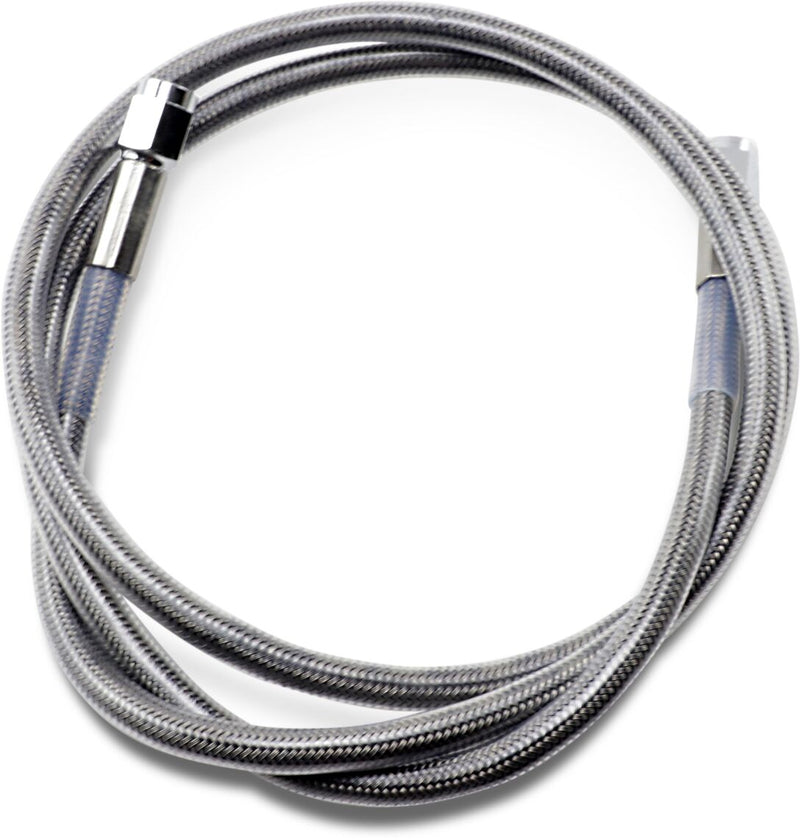 Drag Specialties Universal Brake Line Clear-Coated Silver Front Rear Stainless Steel - 846