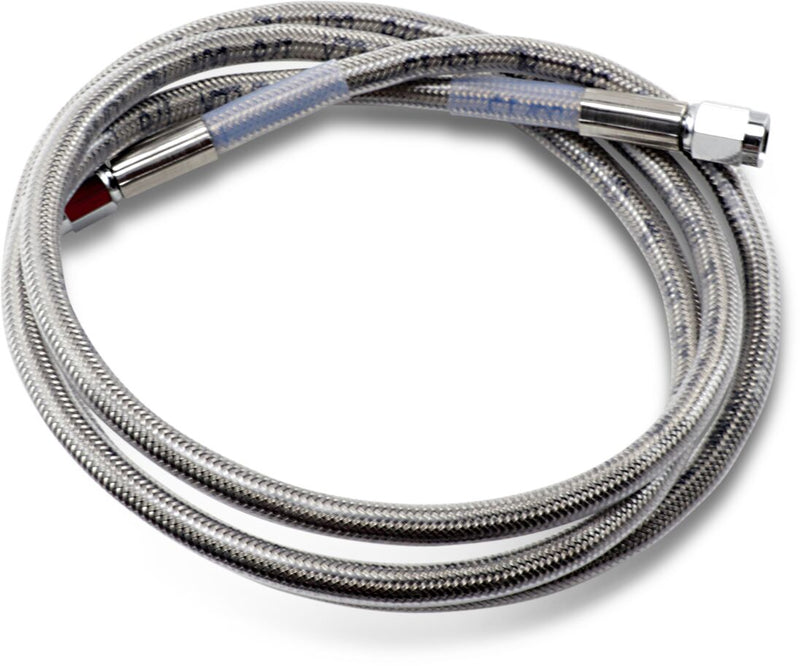 Drag Specialties Universal Brake Line Clear-Coated Silver Front Rear Stainless Steel - 854
