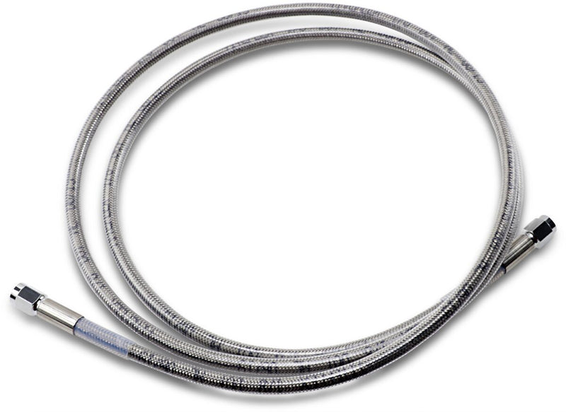 Drag Specialties Universal Brake Line Clear-Coated Silver Front Rear Stainless Steel