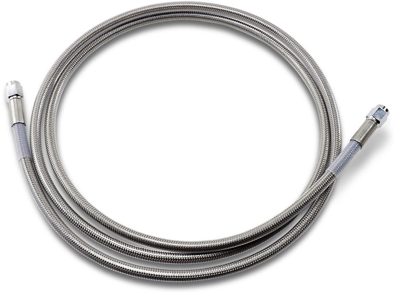 Drag Specialties Universal Brake Line Clear-Coated Silver Front Rear Stainless Steel
