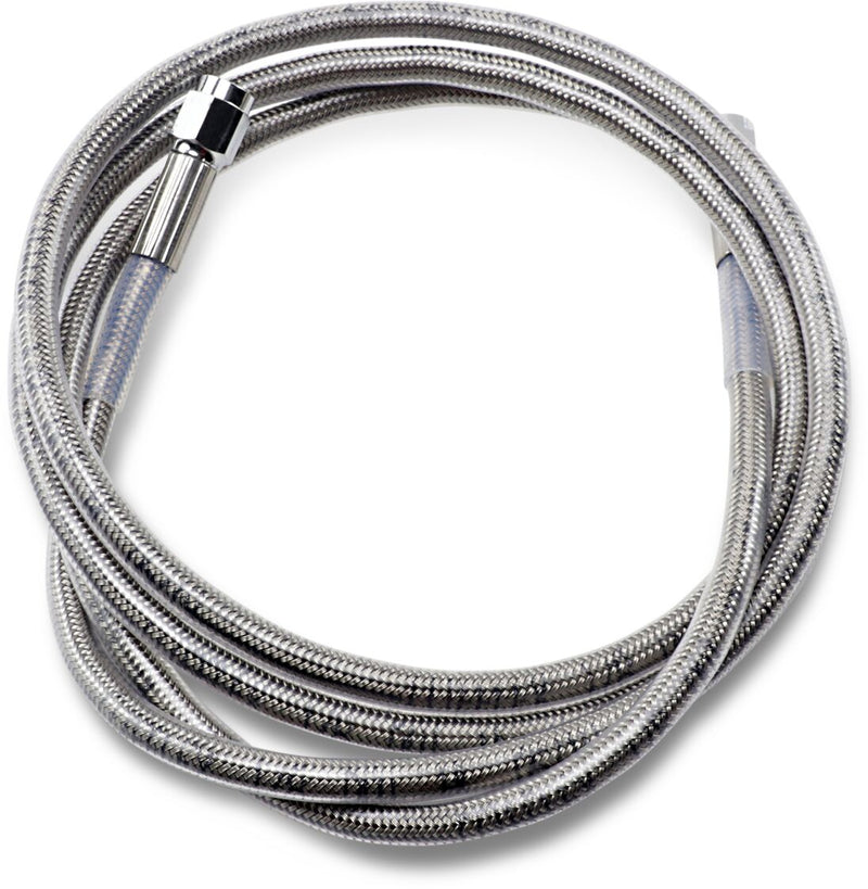 Drag Specialties Universal Brake Line Clear-Coated Silver Front Rear Stainless Steel