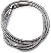 Drag Specialties Universal Brake Line Clear-Coated Silver Front Rear Stainless Steel - 866