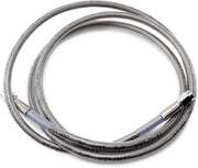 Drag Specialties Universal Brake Line Clear-Coated Silver Front Rear Stainless Steel