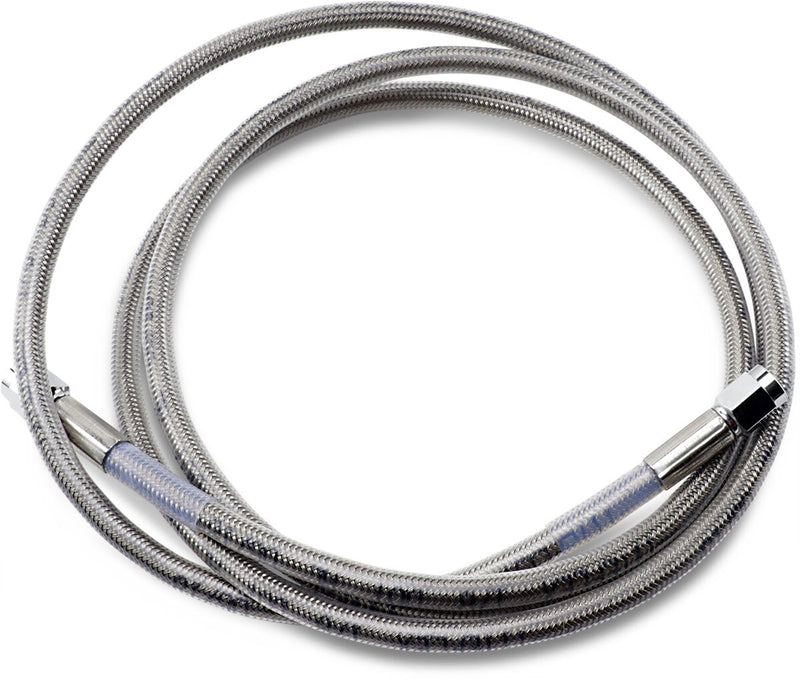 Drag Specialties Universal Brake Line Clear-Coated Silver Front Rear Stainless Steel