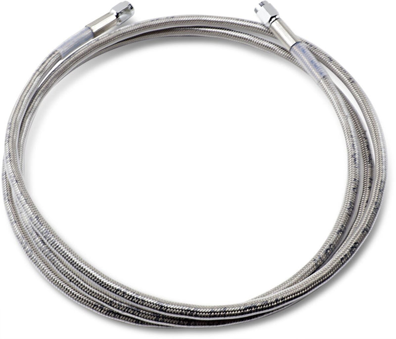 Drag Specialties Universal Brake Line Clear-Coated Silver Front Rear Stainless Steel - 872