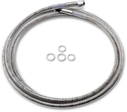 Drag Specialties Universal Brake Line Clear-Coated Silver Front Rear Stainless Steel