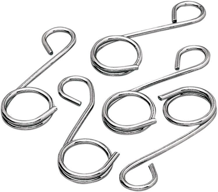Drag Specialties Wire Fuel Line Guides Silver 5 Pack - 11-0022-BC101
