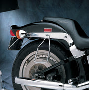 Drag Specialties Universal Saddlebag Hard Mount Kit Saddlebag Support Chrome Silver Steel Pair